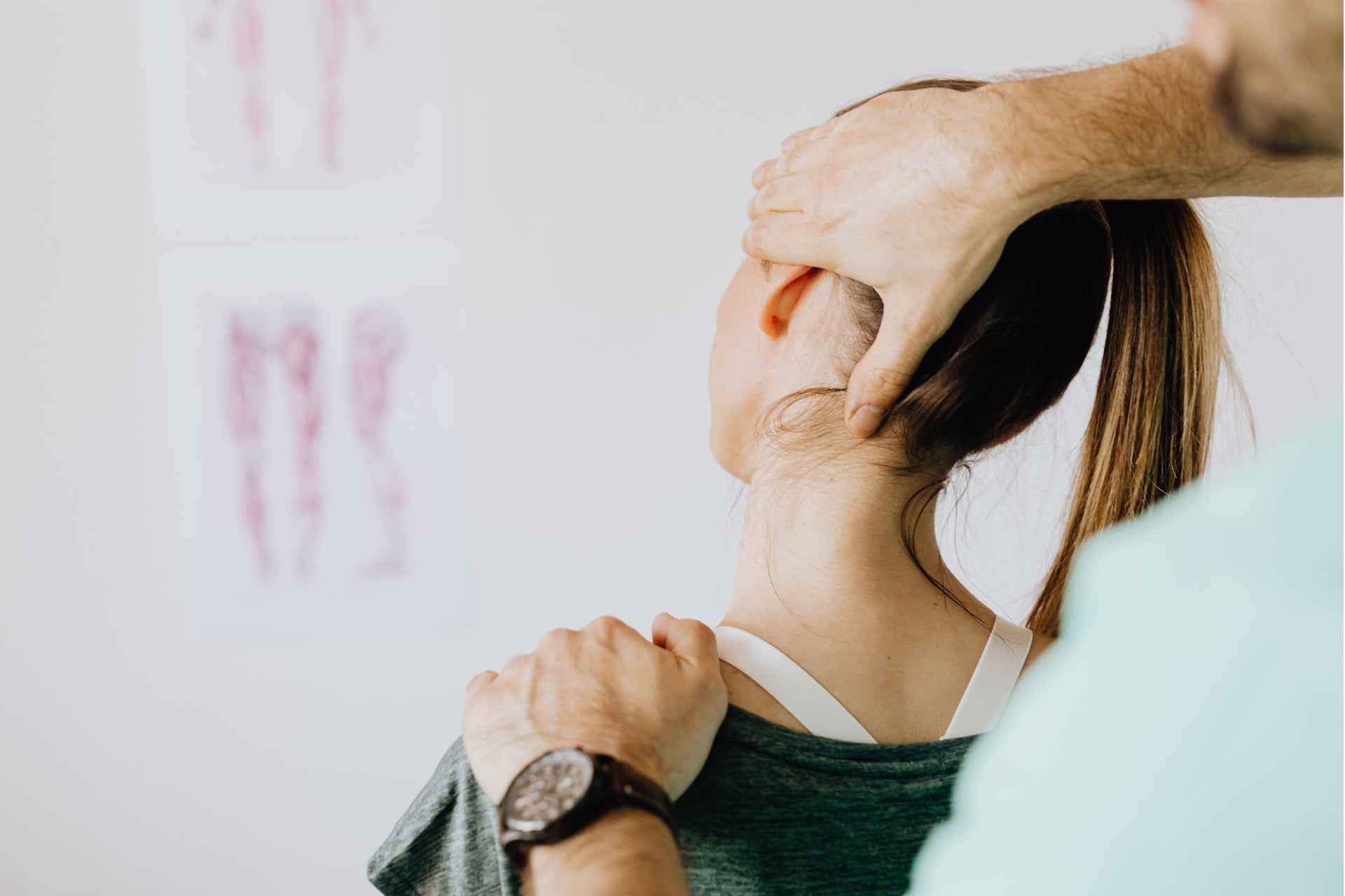 Chiropractor providing treatment at In Balance Chiropractic in St Neots